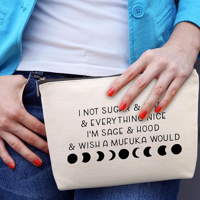 Funny Witchy Gifts for Women Gothic Gift Friends Travel Cosmetic Bag, Witch Gifts Christmas Farewell Friendship Gifts for Women Friends Sister Coworkers Travel Makeup Bags