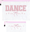 2 Pcs Cheer Bag Cheer Makeup Bag Gifts Zipper Pouch Snack Makeup Case Cheerleader Accessories Bags Bulk for Cheerleading Party Supplies