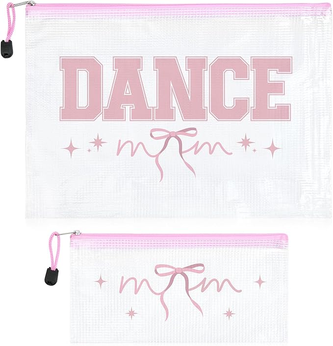 2 Pcs Cheer Bag Cheer Makeup Bag Gifts Zipper Pouch Snack Makeup Case Cheerleader Accessories Bags Bulk for Cheerleading Party Supplies