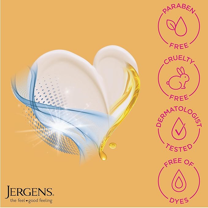 Jergens Skin Firming Body Lotion for Dry to Extra Dry Skin, Skin Tightening Cream with Collagen and Elastin, Dermatologist Tested, Hydralucence Blend Formula, 16.8 Oz, Pack of 3
