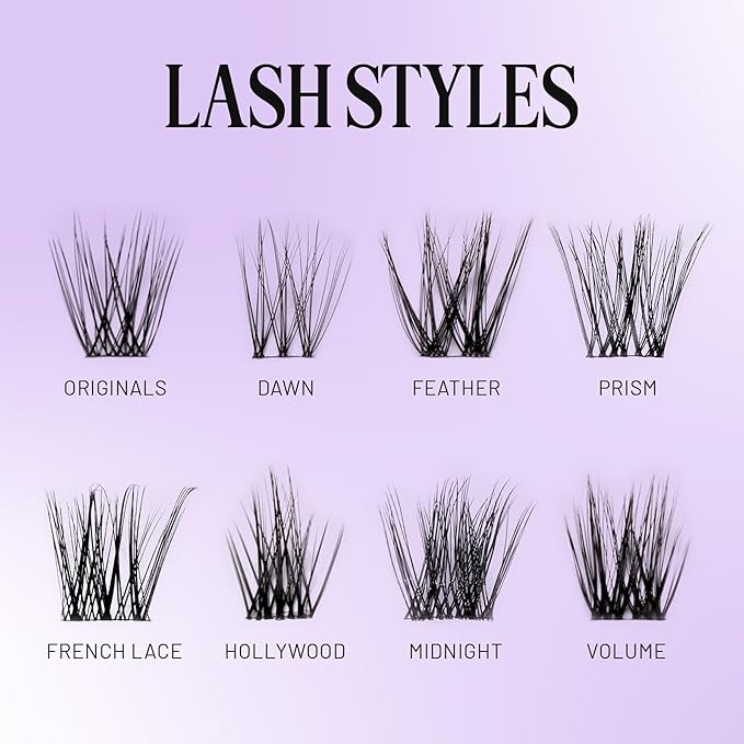 Lilac St - Dawn Natural Faux Eyelash Clusters (12mm, 3 Pack) - No "Makeup" Look - DIY Lash Extension Wisps - Lightweight & Lifelike - Lasts 10 Days - Cruelty Free, Vegan, Women Founded - 30 Lashes