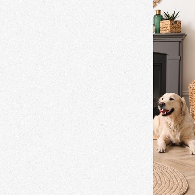 HIDBEA Frosted Window Privacy Film - Non Adhesive Static Cling Glass Stickers Sun UV Blocking Heat Control Door Covering Decals for Home Office(35.4 x 78.7 Inch, Frosted White)