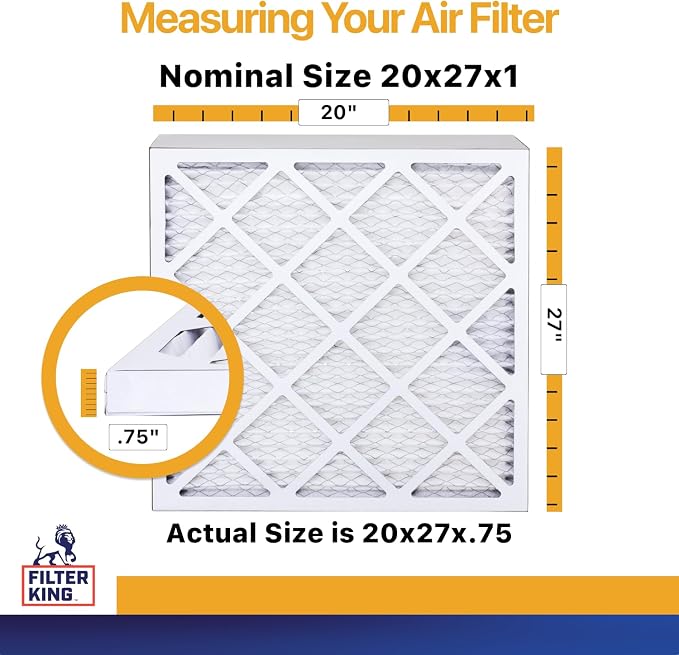 Filter King 20x27x1 Air Filter | 6-PACK | MERV 13 HVAC Pleated A/C Furnace - Image 2