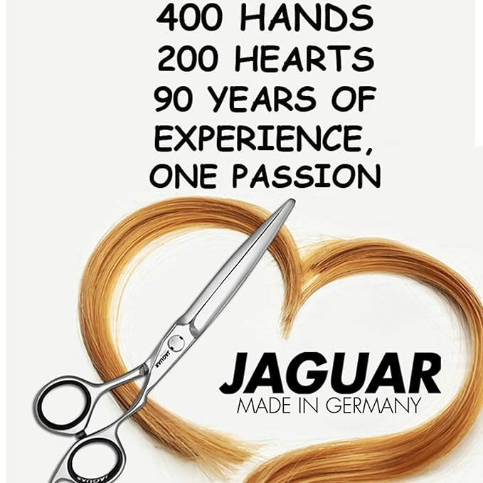 Jaguar Shears Pre Style Relax 5.5 Inch Offset Professional, Ergonomic, Steel Hair Thinning, Texturizing, Cutting and Trimming Scissors for Salon Stylist, Beauticians, Hair Dressers, and Barbers