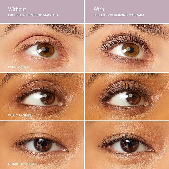 ILIA - Fullest Volumizing Mascara | Weightless, Buildable, Smudge + Flake-Free, Sensitive Eyes Safe | Full, Thick, Healthier Lashes | Non-Toxic, Vegan, Cruelty-Free (Full Size; 0.32 fl oz | 9.5 ml)