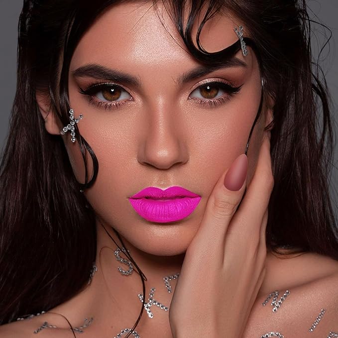 MAKI YIKA Red Lipstick Set for Women Color Stay Long Lasting Lipsticks Nude Red Pink Lipstick Transferproof Cruelty-Free Lip Color |Nude/DarkRed/HotPink