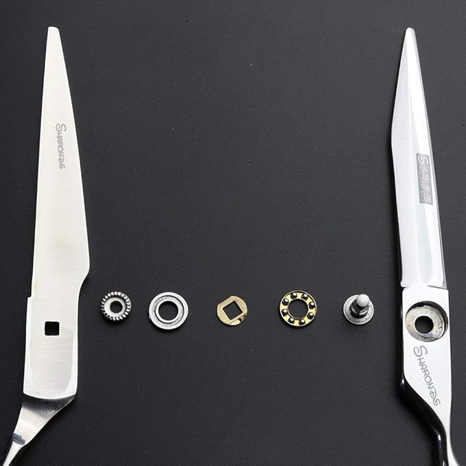 Sharonds 6/7 inch Professional Hair Cutting Scissors Set Hair Cutting Scissors Thinning Teeth Shears Set,Sliver Scissors,Barber,Salon,Hairdressing Scissors Kit,Japanese 440C Scissors (6-inch 2pc)