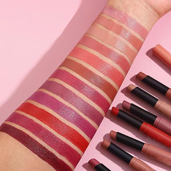 Matte Lipstick for Women Lip Makeup Lipsticks Lip Liner Pencil Waterproof Long Lasting Hypoallergenic Highly Pigmented Quick Makeup Lightweight Portable Lip stick 3#