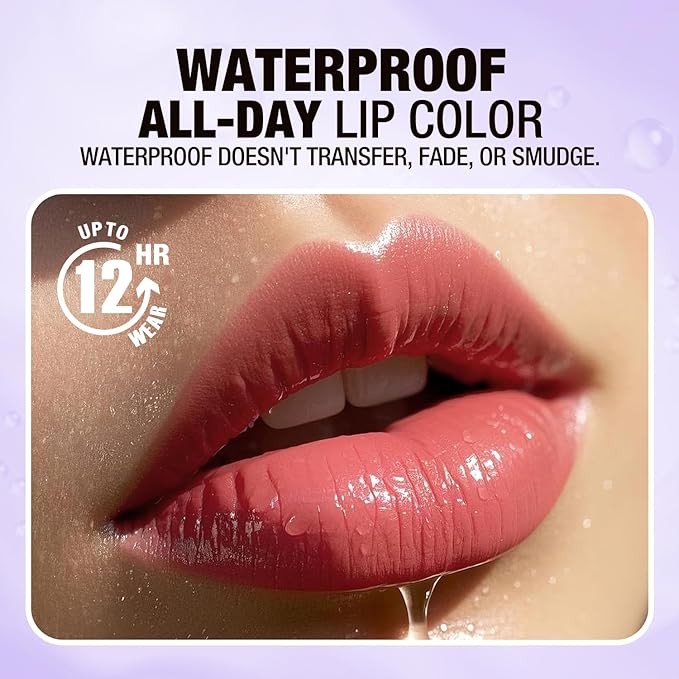 Jolilab Lip Stain Masque,Wipe Off Lip Tint,Waterproof,Transfer proof,Highly Pigmented,Ultra Long Lasting Lip Stain Peel off Makeup With Matte finish for All-day Wear.(#05+#06)