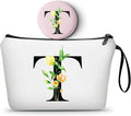 Birthday Maid of Honor Gifts for Women Her Mom Team Teacher Friend Bridesmaid Bride Personalized Makeup Cosmetic Bag with Mirror Valentines Mothers Day Christmas Graduation T