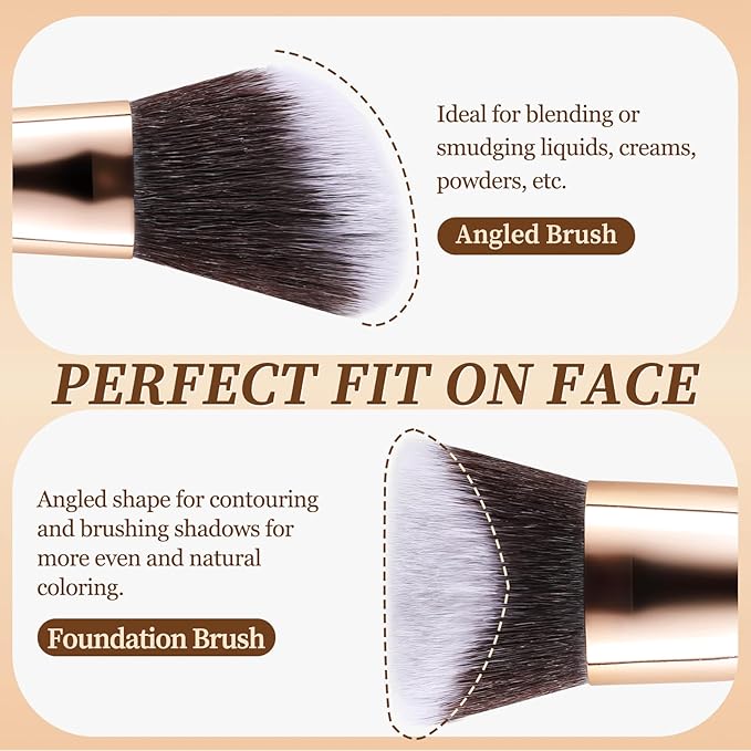 Makeup Brush Set with Black Travel Case -Premium Soft Synthetic Foundation, Contour & Eyeshadow Brushes for Liquid,Cream & Powder Blending Professional MUA Make Up Kit 11PCS