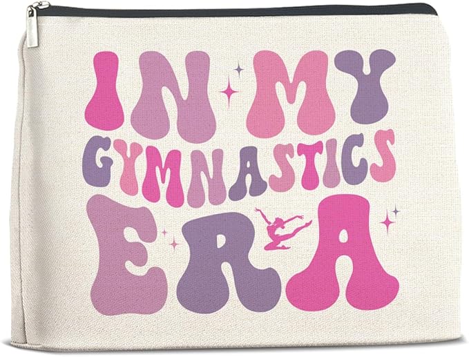 Makeup Bag Gymnast Gifts for Women, Funny Gymnastics Gifts in My Gymnastics Era Cosmetic Bag Zipper Makeup Pouch