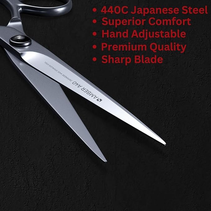 Suvorna 6.5" Hair Scissors Professional - Barber Shears for Hair Cutting - Sharp Hair Cutting Scissors to Cut Hair for Trimming and Grooming - Hair Shears for Women, Men and Adults