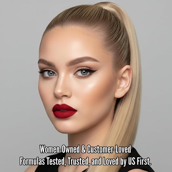 Mynena Classic Red Long Lasting Lipstick for Women Waterproof & Transfer-Proof | Hydrating with Shea Butter | Bold Pigment Matte Color Lip Stain | Talc-Free & Vegan Product that Performs | Lola