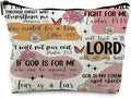 Bible Christian Makeup Bag, Scripture Cosmetic Leather Bag Pouch, Christian Gifts for Women Faith, Bible Verse Gifts, Religious Christian Gifts for Women(PU)