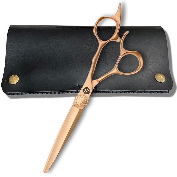 Saki Shears Gold Hair Cutting Shears Professional - 6 Inch Hairdresser Gold Scissors - Japanese Steel VG10 - Hair Salon Scissors