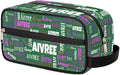 Customized Travel Makeup Toiletry Bag, Waterproof Large Cosmetic Bag Makeup Shaving Bag Organizer Case, Deep Forest Green Background