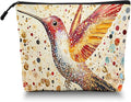 Cosmetic Bags Travel Makeup Toilet Case Waterproof Pouch for Women Girls 6.7X9.45inches - Gorgeous Speckled - Hummingbird Art