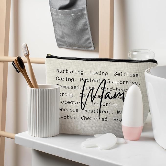 Mama Makeup Bag, Mother's Gifts for Mama, Mama Mom Gifts from Daughters Sons, Mama Makeup Bag Cosmetic Pouch