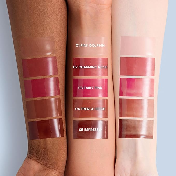 Crystal Dewy Lip Gloss | Lightweight & Non-Sticky | High-Shine & Long-Lasting | Hydrating Korean Lip Care Gloss | 0.17 oz. (04 FRENCH BEIGE)