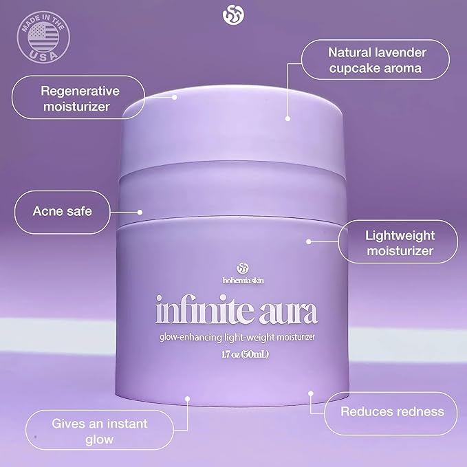 Kay’s Glow Serum + Infinite Aura Moisturizer – Oxygen-Infused THDA Vitamin C with Gentle AHA for Face and neck | Hydrates, Soothes and Brightens Bundle