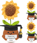 Teacher Appreciation Gifts, Handmade Crochet Sunflower Teacher Gifts, Thank You for Helping Me Grow, Daycare Teacher Appreciation Gifts for Women Men, End of Year Graduation Teacher Gifts (3)