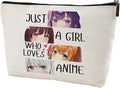 Anime Fans Makeup Bag Gift - Just A Gir Who Really Loves Anime, Travel Cosmetic Bag For Her