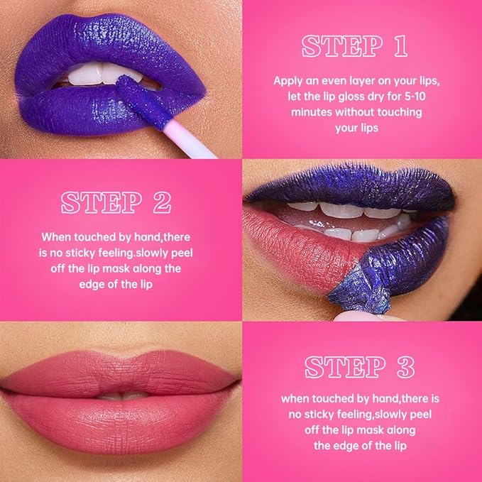 Peel off Lip Stain Masque - Lip Liner Peel Off Lip Stain Tattoo, All Day Peel-Off Lip Tint,Long Lasting Waterproof Transfer-proof Lip Mask Peel Off Lip Gloss,Stay Lip Makeup C03#