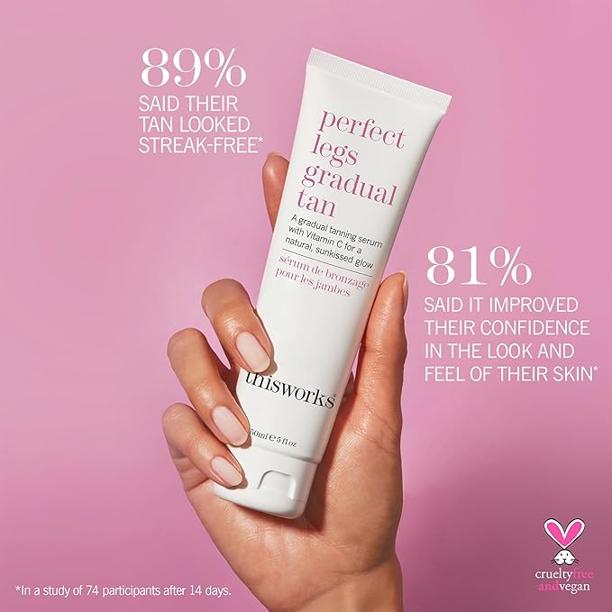 This Works Perfect Legs Gradual Tan, Self Tanner with Vitamin E & Shea Butter, 150ml