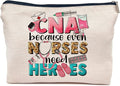 IWXYI Cna Bag,Western CNA Because Nurses Need Heroes Makeup Bag,Nurse Life Make up Bag