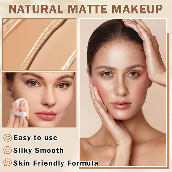 Air Brush Makeup Foundation,Flawless Airbrush Foundation for Older Women,Teenagers,Middle-aged and Mature Skin,Lightweight Moisturizing,Buildable Coverage for Smooth Radiant Skin (02 Beige)
