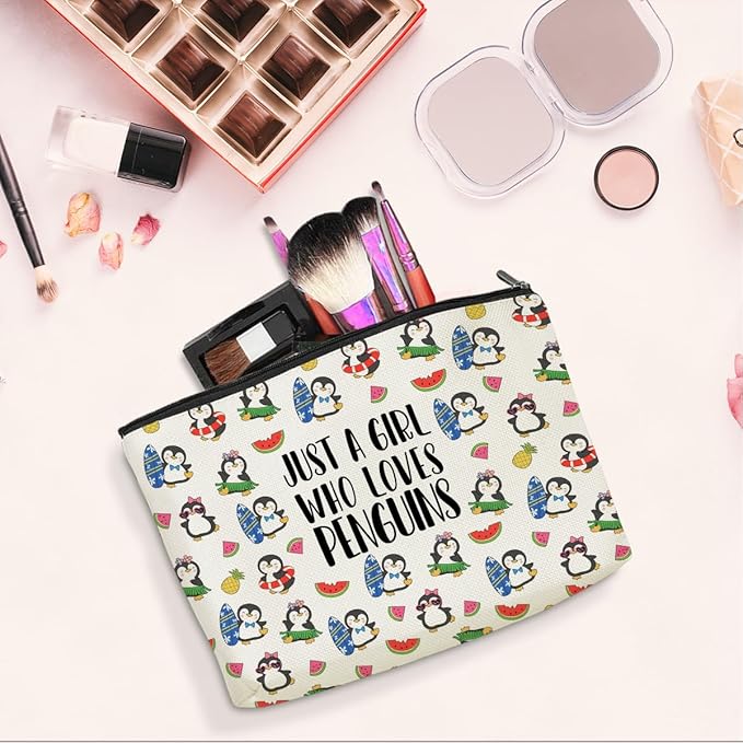Cute Penguin Makeup Bag Penguin Gifts Penguins Party Favors Stuff Decor Funny Travel Toiletry Bag for Women Best Friends Girls Animal Penguins Lovers Daughter Sister Camping Birthday Christmas