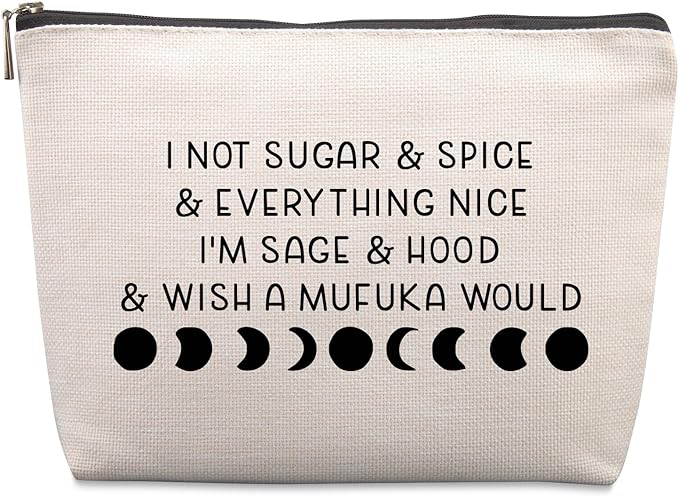 Funny Witchy Gifts for Women Gothic Gift Friends Travel Cosmetic Bag, Witch Gifts Christmas Farewell Friendship Gifts for Women Friends Sister Coworkers Travel Makeup Bags