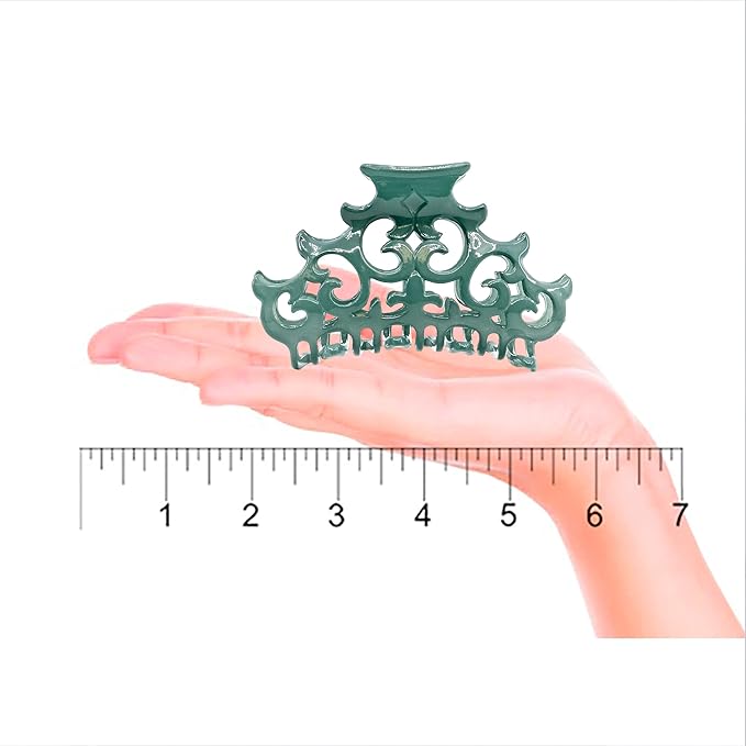 Camila Paris CP2403 French Hair Clip for Women, Large Green, Antique, Girls Hair Claw Clips Jaw Fashion Durable and Styling Hair Accessories for Women, Made in France