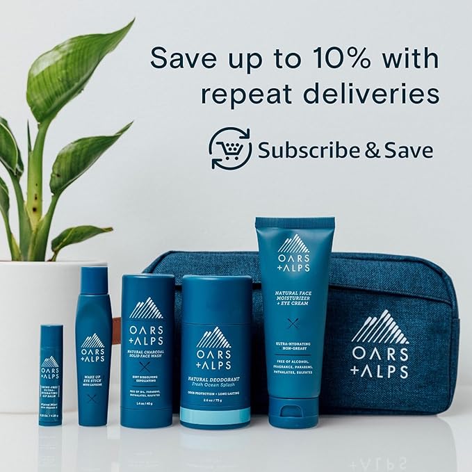 Oars + Alps Superfoliant Exfoliating Men's Bar Soap, Dermatologist Tested and Made with Clean Ingredients, Travel Size, 3 Pack, 6 Oz Each