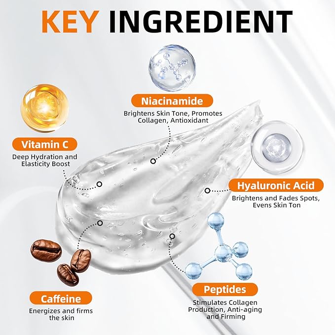 Super 22% Vitamin C Retinol Serum for Face: Advance Anti-Aging & Brightening Formula with Hyaluronic Acid, Niacinamide, Collagen, Peptides - Hydrates, Smooths, Targets Age Spots, Wrinkles, 1.7 Fl Oz