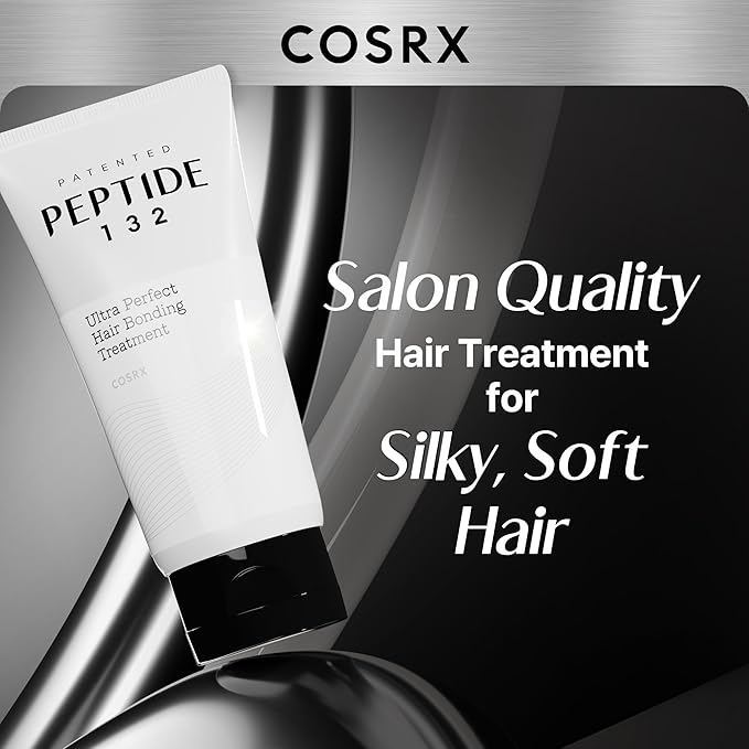 COSRX PEPTIDE 132 Hair Bonding Repair Treatment - Deep Conditioner Hair Mask for Damaged, Dry Hair, Repairs Breakage & Split Ends, For All Hair Types, Stocking Stuffers – 4.05 fl oz