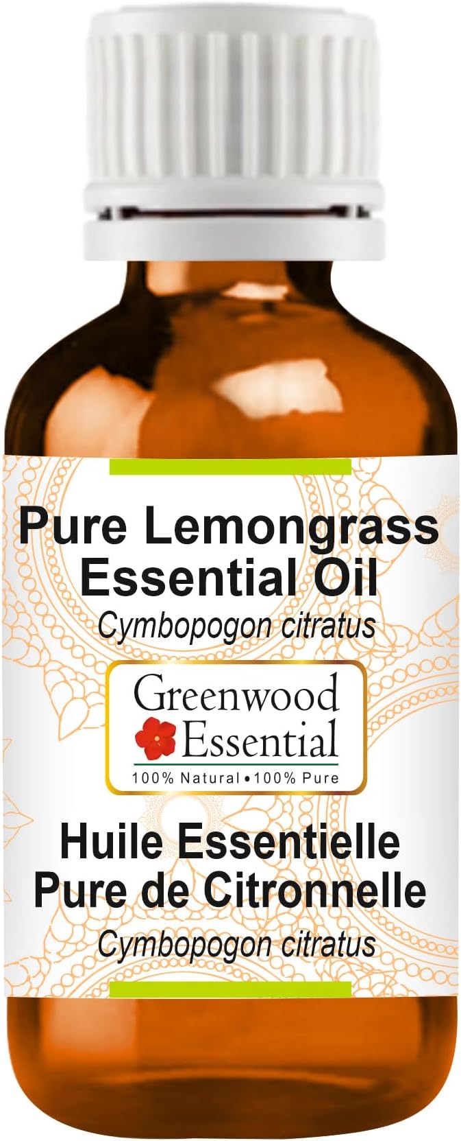 Greenwood Essential Pure Lemongrass Essential Oil (Cymbopogon citratus) Steam Distilled 15ml (0.50 oz)