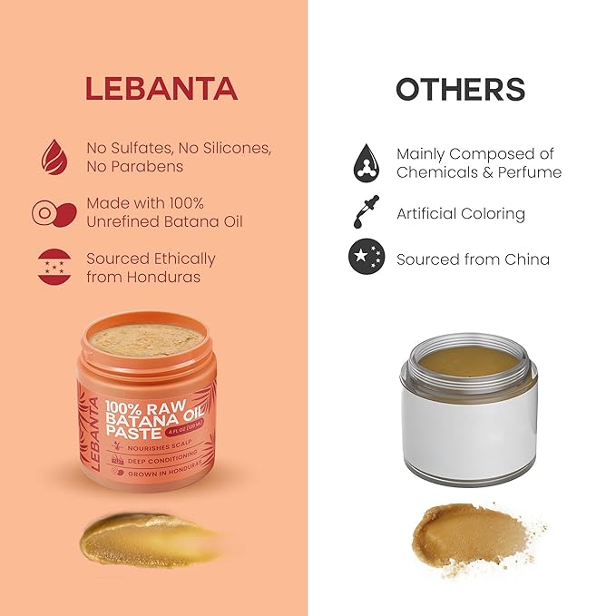 Raw Batana Oil for Hair Growth - 100% Pure, Organic 4oz Batana from Honduras for Thick and Strong Natural Hair - Dr. Sebi Unrefined Cold Pressed Cosmetic Scalp Mask for Men & Women (3 Pack)