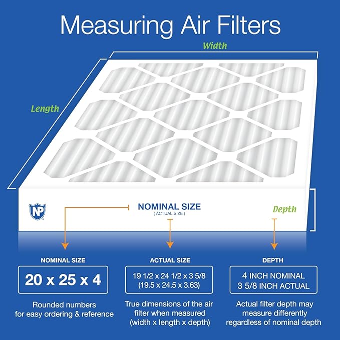Nordic Pure 20x25x4 Pleated Air Filters MERV 14 Plus Carbon 6 Pack - Image 2