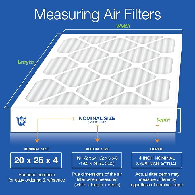 Nordic Pure 20x25x4 Pleated MERV 15 Air Filters 2 Pack - Image 2