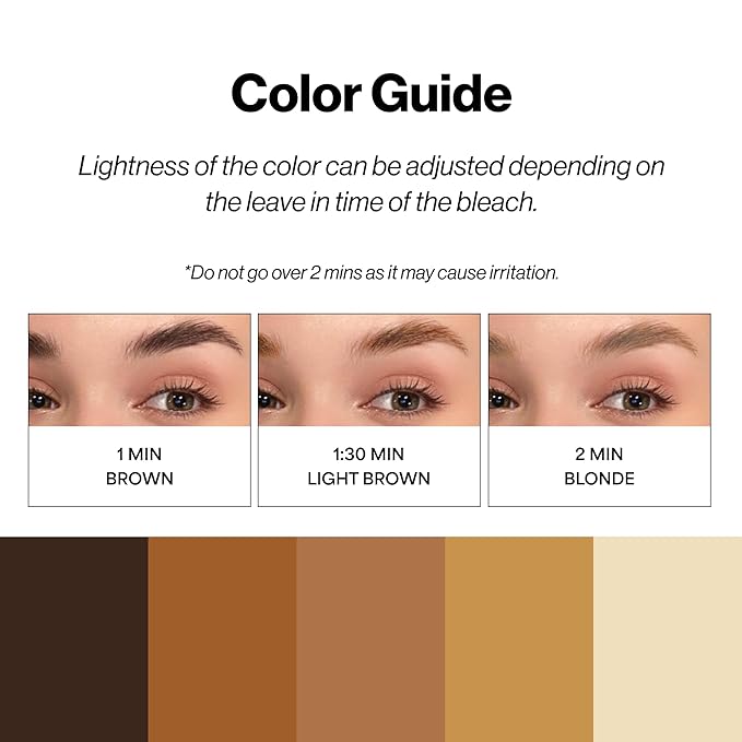 ENTROPY Makeup Brow Bleach Kit, Gentle & Effective Eyebrow Lightening Up-to 4 weeks for All Brow Types, Quick 5-Minute Application, Easy-to-Use, 6 Applications