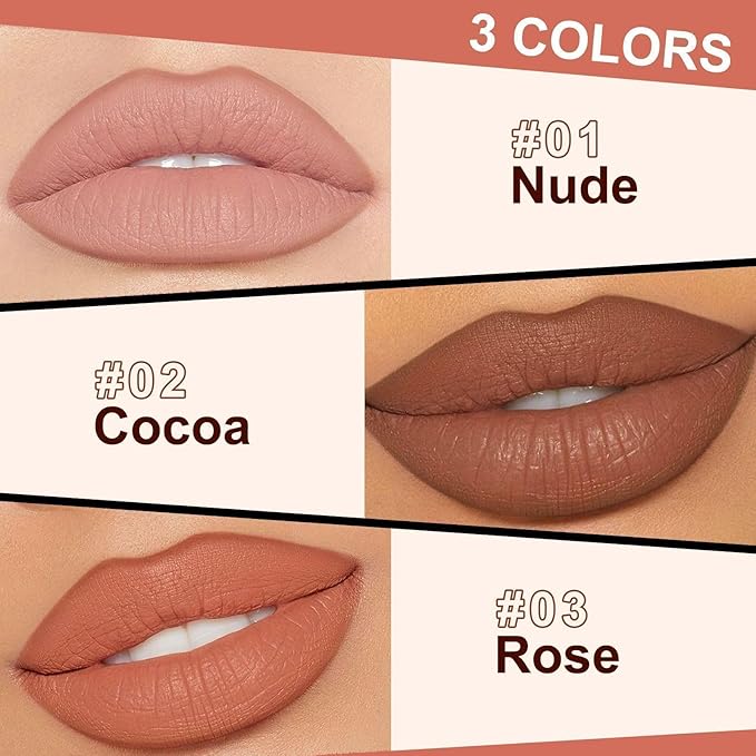 Lip Stain - Peel Off Lip Stain, Lip Liner Long-Lasting Moisturizing, Waterproof Nourishing Lip Tint with Matte Finish for Natural Lip Color for All Skin Tones (Cocoa)