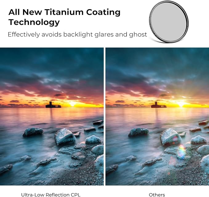K&F CONCEPT 46mm Ultra-Low Reflectivity Circular Polarizers Filter 28 - Image 3