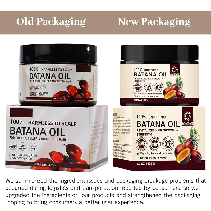 Batana Oil for Hair Growth, Botana Oil from Honduras, 100 Percent Pure Batana Paste Hair Mask Organic Raw, Miracle Hair Loss, Repairs Damaged Hair, Leaves Hair Smoother 120g