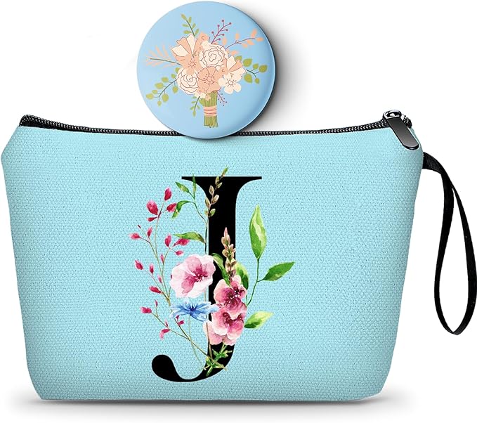 Birthday Inspirational Bridesmaid Proposal Team Small Gifts for Women Mom Aunt Teacher Sister Coworkers Makeup Cosmetic Bag Travel with Mirror Mothers Day Christmas Graduation J