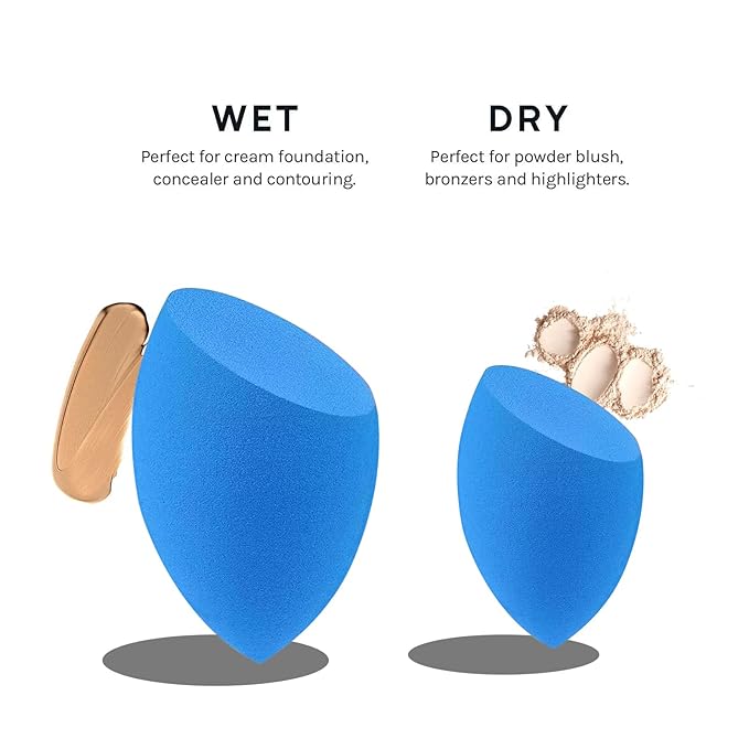 Wiko 12 Pcs Makeup Sponge Set for Foundation Bulk Latex Free Reusable Beauty Sponge Blender Cosmetic Applicator For Powder Cream and Liquid Super Soft Concealer.