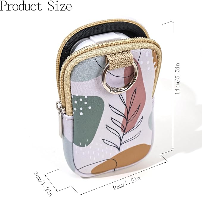 COOKOOKY 2 Pack Hand Sanitizer Spray Case Compatible with Touchland, Hand Sanitizer Holder, Mini Zippered Pouch, Small Makeup Bag for Women Friends Girls Gifts Idea