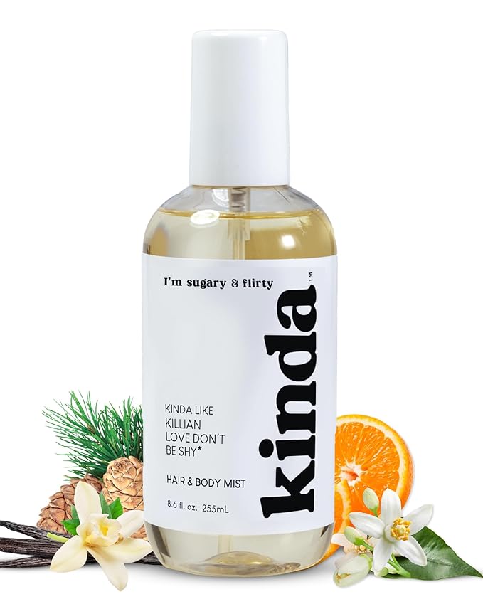 PB ParfumsBelcam KINDA I’m Sugary & Flirty Hair & Body Mist – Our Version of Kilian Love Don’t Be Shy – Sweet Creamy Floral Scent with Neroli, Bergamot & Orange Blossom, Long-Lasting Mist, 8.6 fl.oz