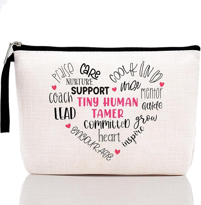 Hanamiya Na Teacher Gifts Makeup Bag Teacher Appreciation Gifts Birthday Gift for Women Female Educator Colleague New Teachers Thank You Cosmetic Bag Graduation Gifts